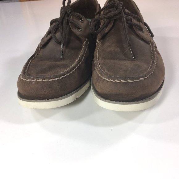 Sperry Top Sider Original 2-Eye Boat Shoes Mens Sz 10.5M Brown Leather STS22023